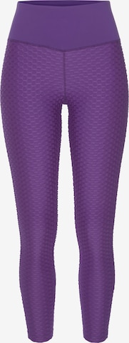 LASCANA ACTIVE Skinny Sportovní kalhoty – fialová: přední strana