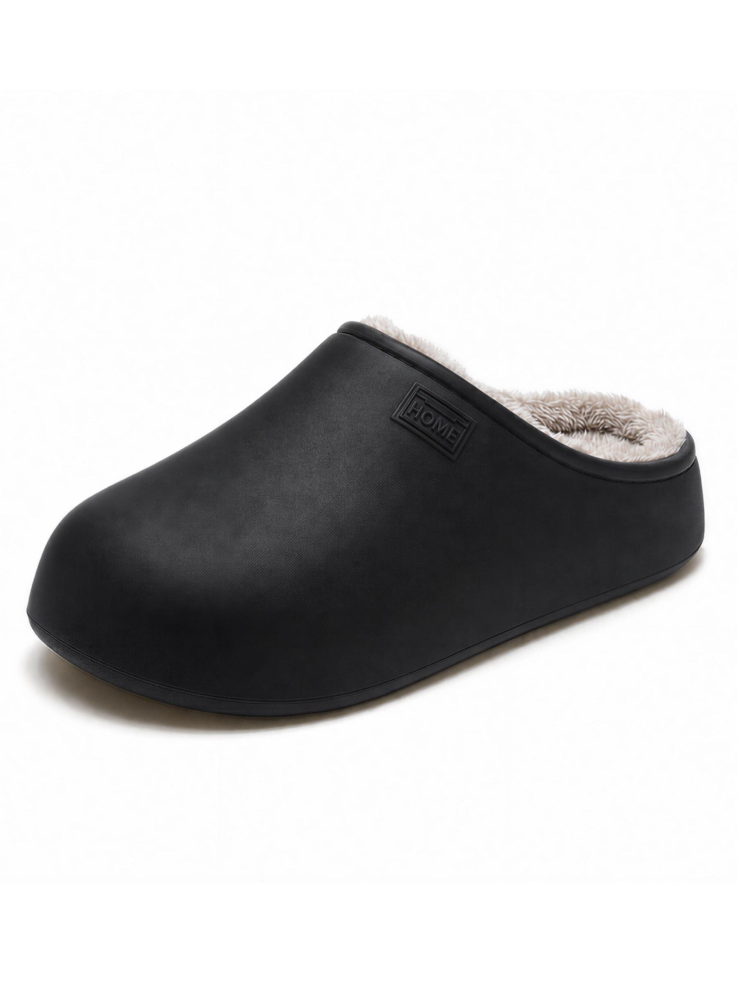 BONVERANO Slippers 'Damen wasserfeste EVA-Plateau-Hausschuhe' in Black: front