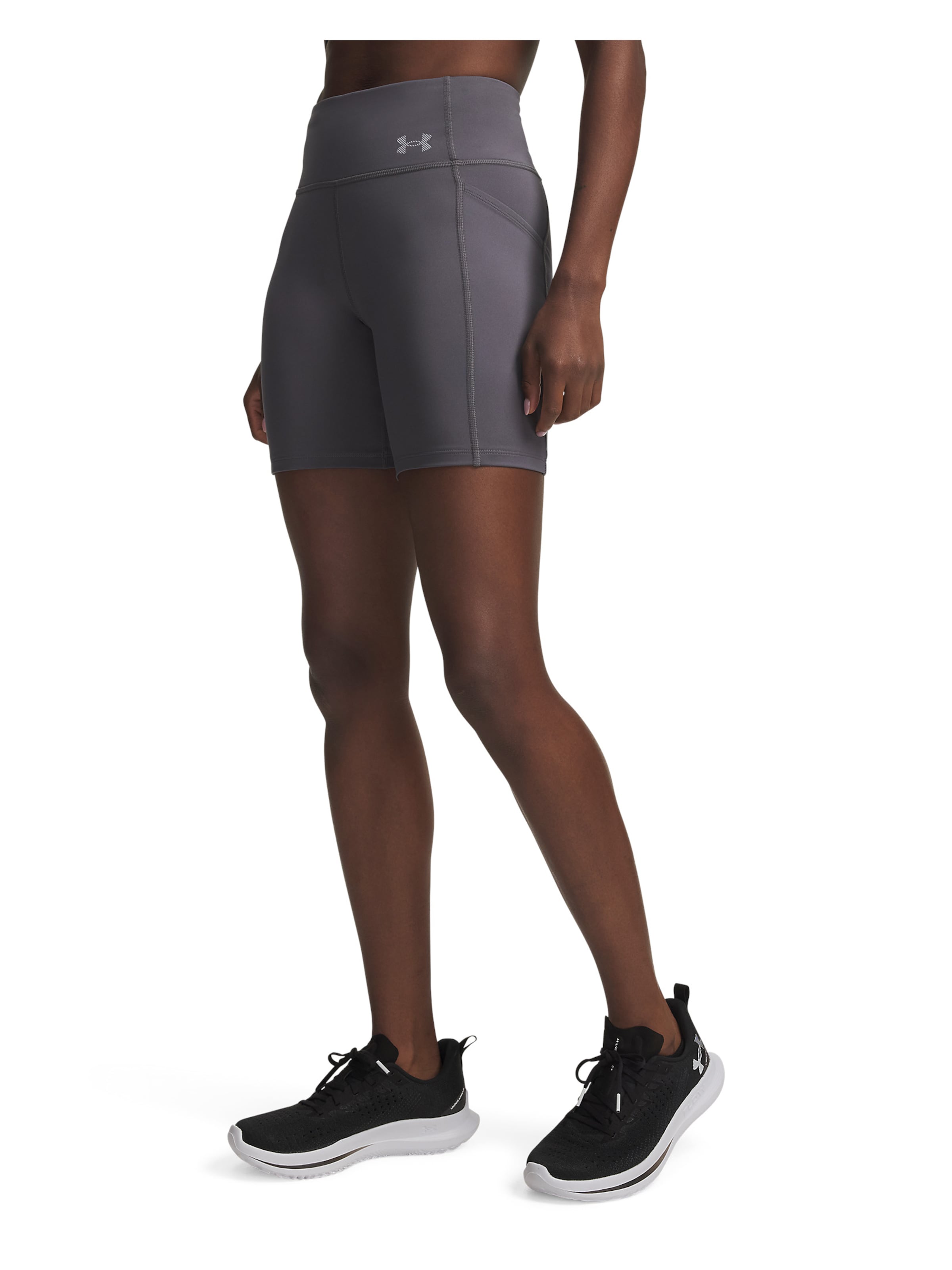 UNDER ARMOUR Skinny Sportbroek 'Velociti 6' in Grijs: voorkant