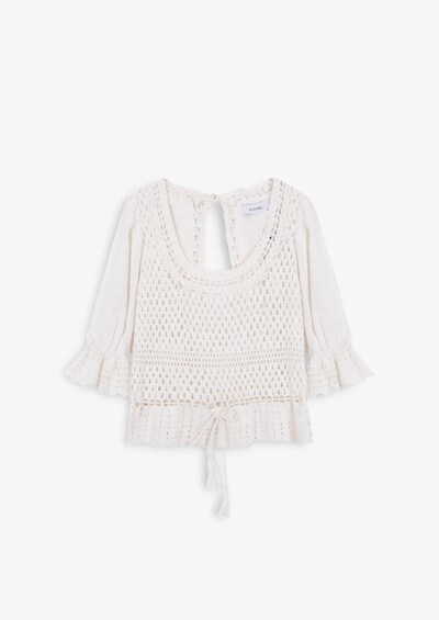 Scalpers Bluse 'Crochet' in weiß, Produktansicht