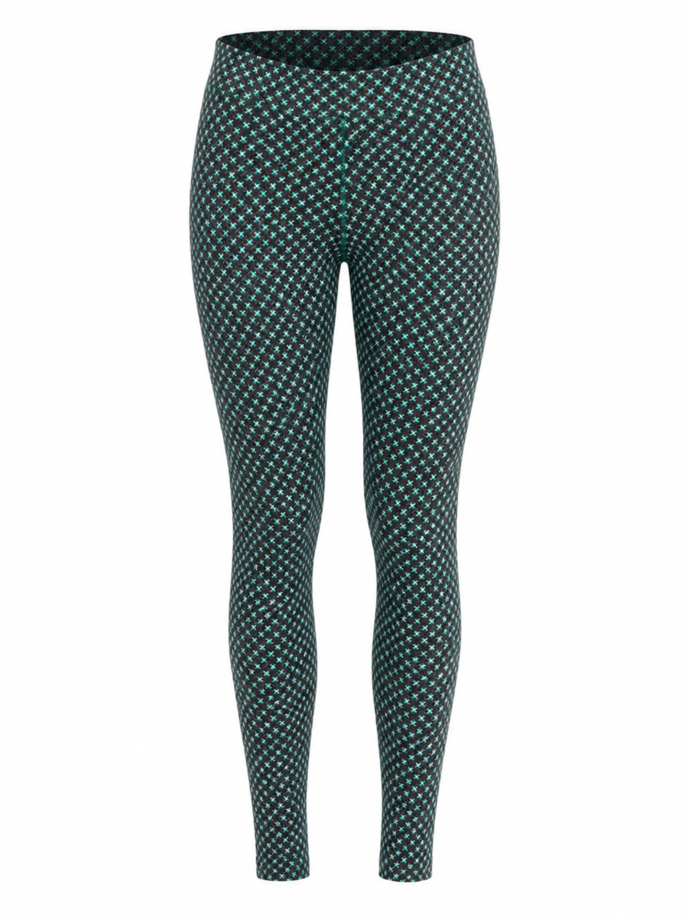 Leela COTTON Skinny Leggings 'Damen Bio-Baumwoll Leggings' in Green: front