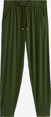 Next Tapered Trousers in Green: front