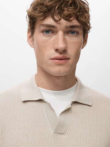 MANGO MAN Sweter 'ANTIGUAS' w kolorze beżowy