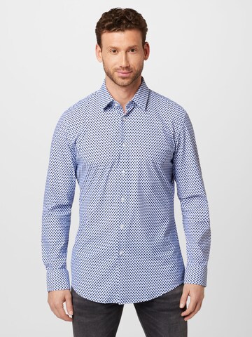 BOSS - Regular Fit Camisa 'HANK' em azul: frente