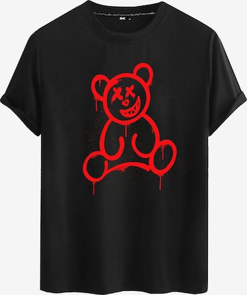RMK Shirt '“Bear Smiley ”' in Schwarz: Vorderseite