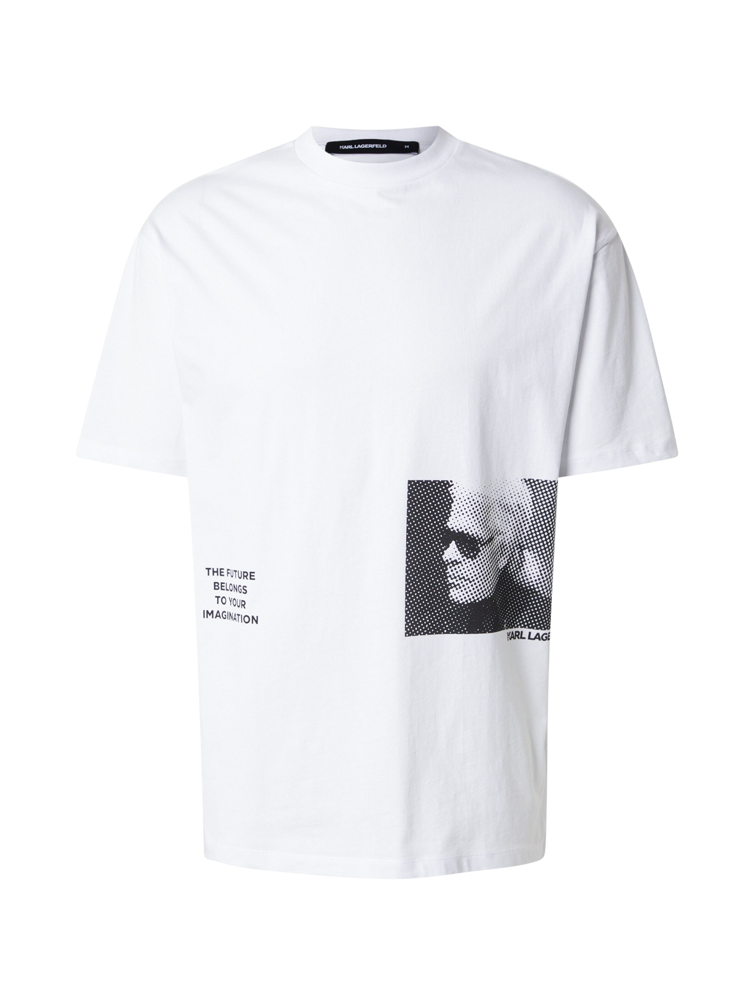 Tricou de la Karl Lagerfeld pe alb: față