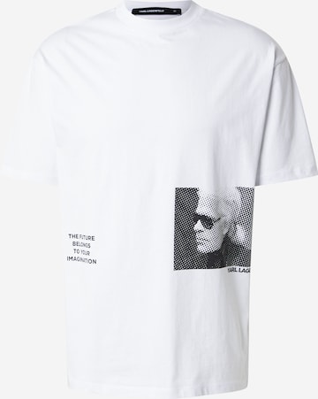 Karl Lagerfeld - Camiseta en blanco: frente