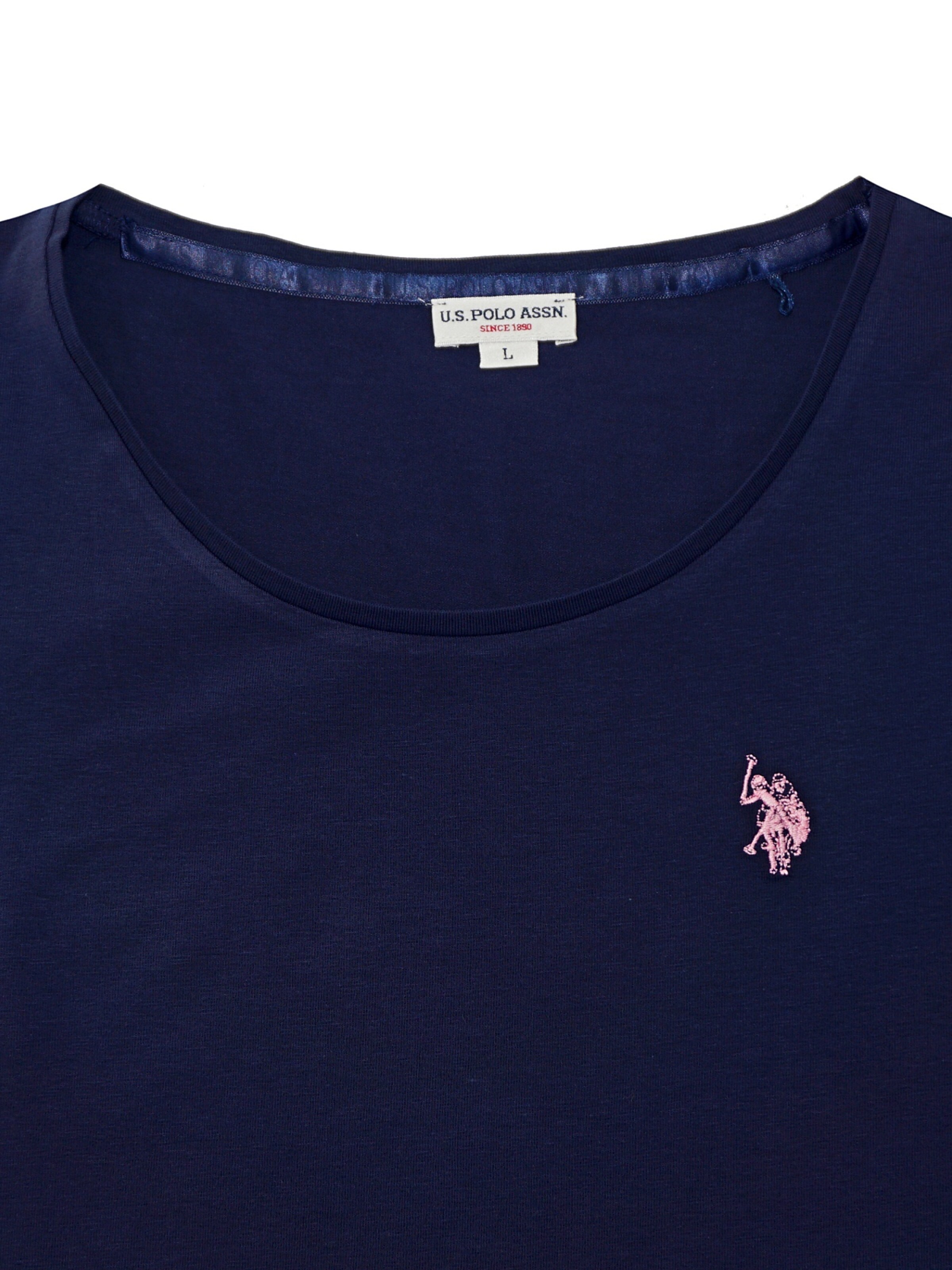 U.S. POLO ASSN. Shirt 'Rundhals' in Blauw