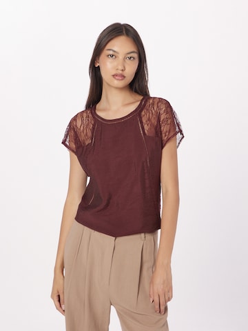 T-shirt 'Laura' ABOUT YOU en marron : devant