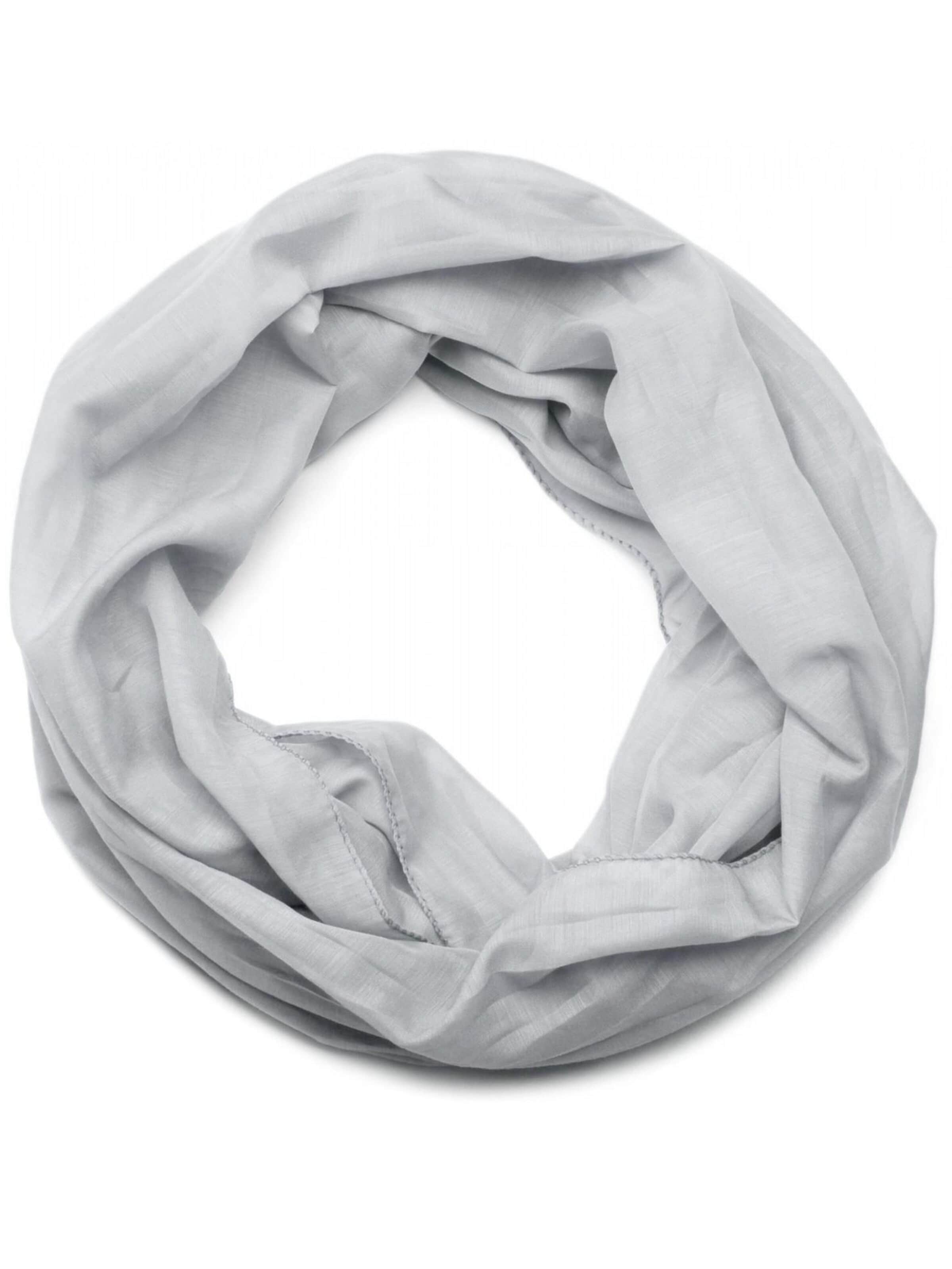 styleBREAKER Tube Scarf 'Seidiger unifarbener Loop' in Grey: front