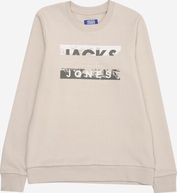 Jack & Jones Junior Sweatshirt 'JCOKonta' in Beige: voorkant
