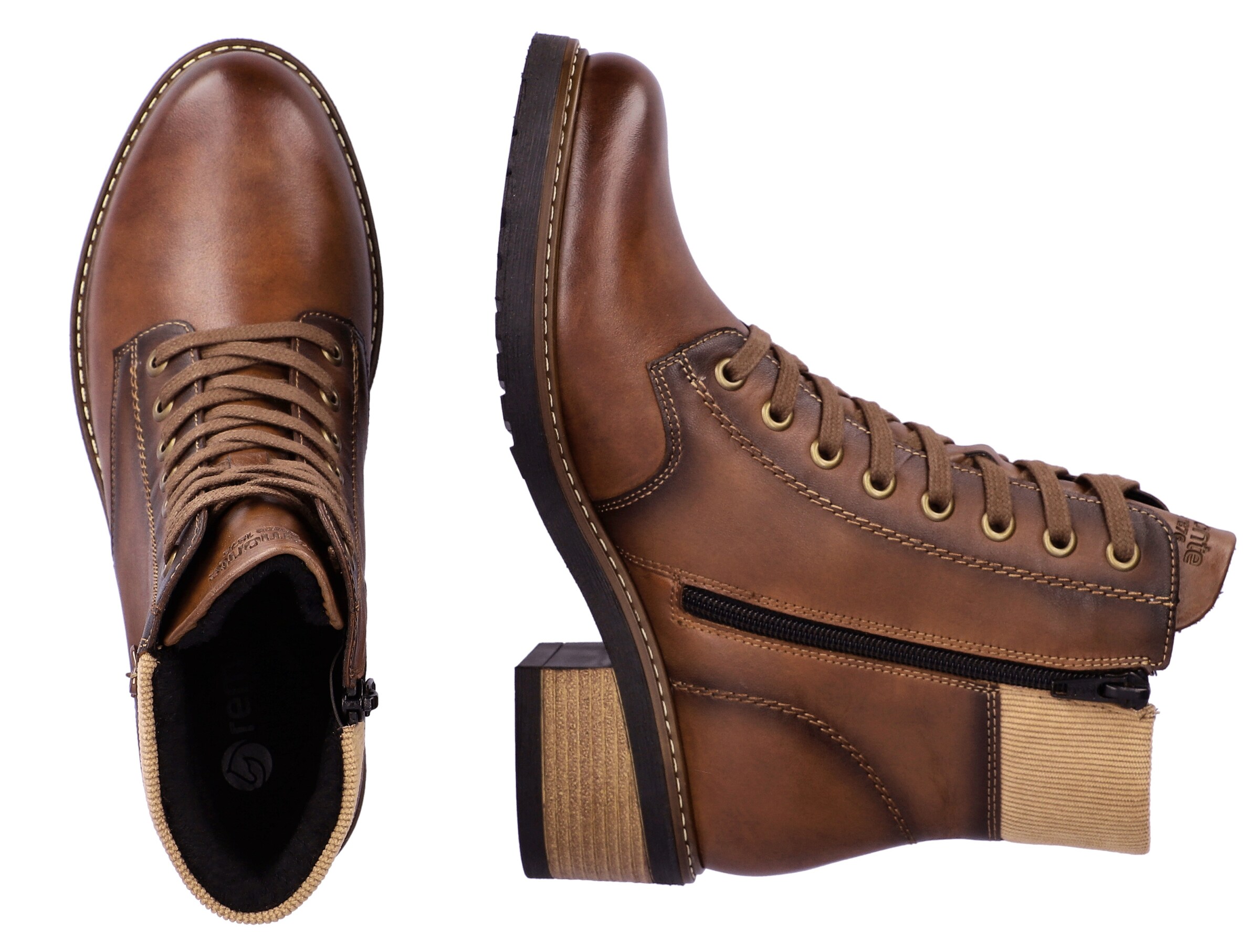 Bottines à lacets REMONTE en marron