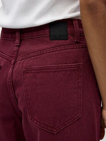 OBJECT Barrel Jeans 'OBJMOJI ELSA' in Red