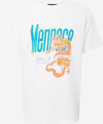 Mennace T-Shirt  'HAVANA FLAMING DRAGON' in Weiß: predná strana