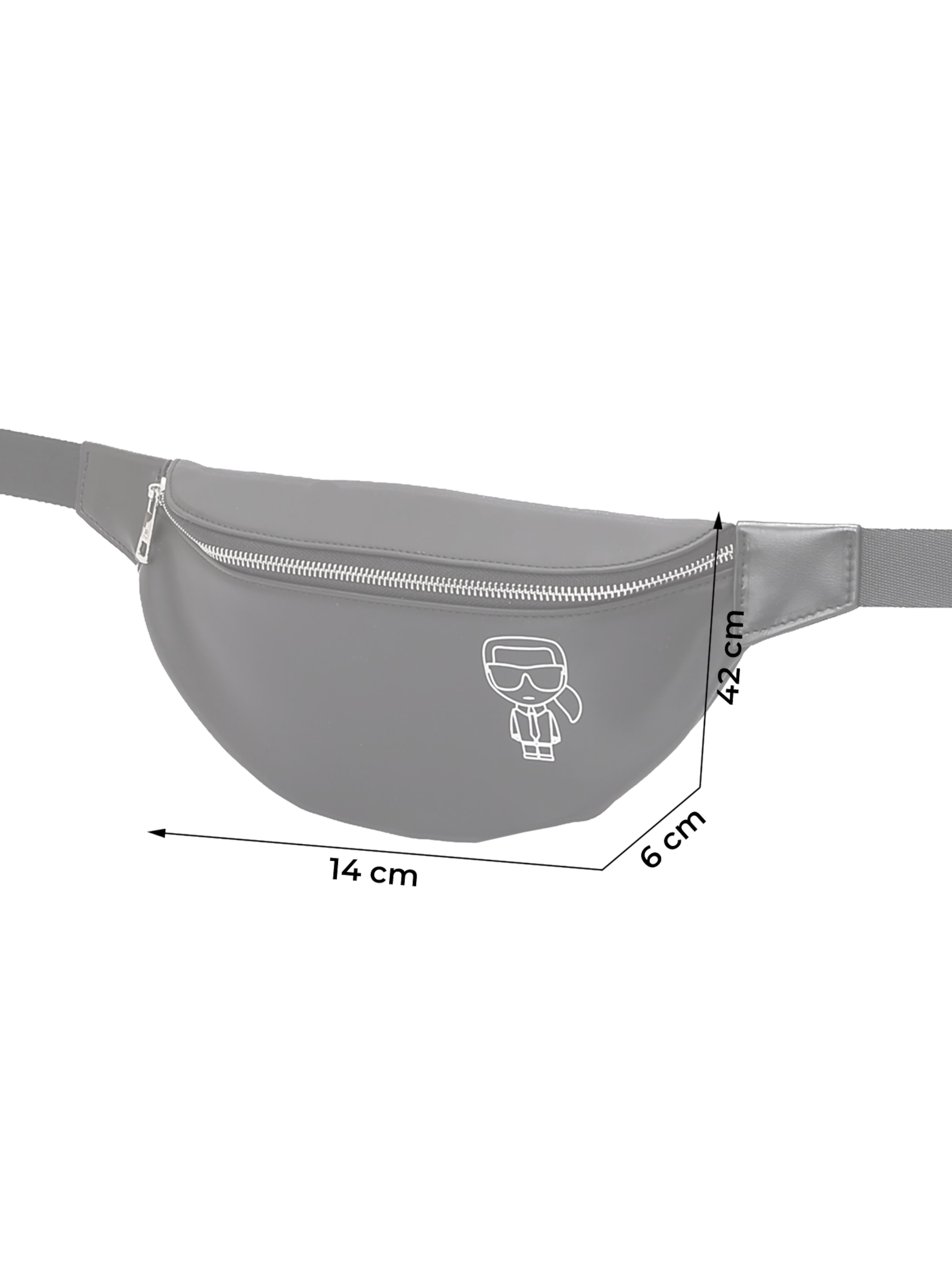 Karl Lagerfeld - Bolsa de cintura em preto: frente