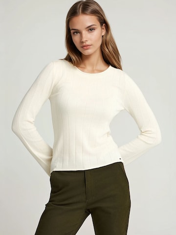 Funky Buddha Свитер в Белый: спереди