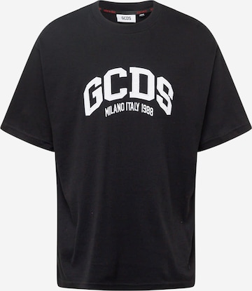 GCDS - Camiseta en negro: frente