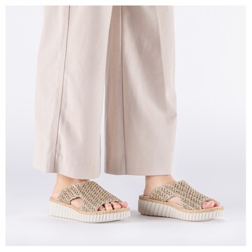 Rieker Mules in Beige: front