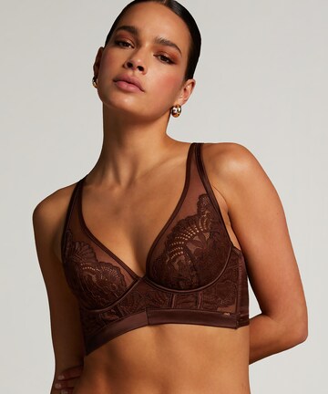 Hunkemöller Triangel BH in Bruin: voorkant