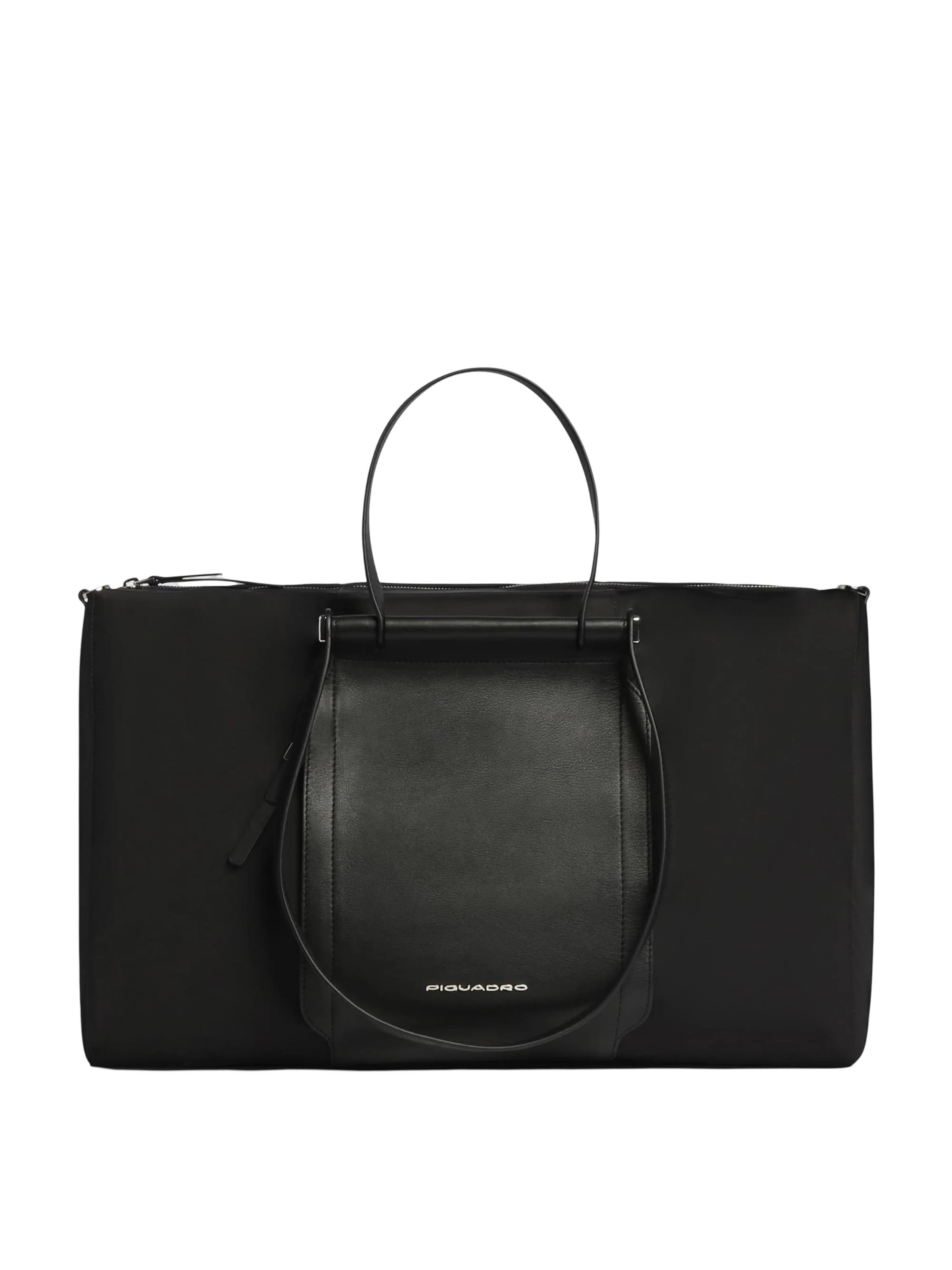Piquadro - Bolso de hombro en negro: frente