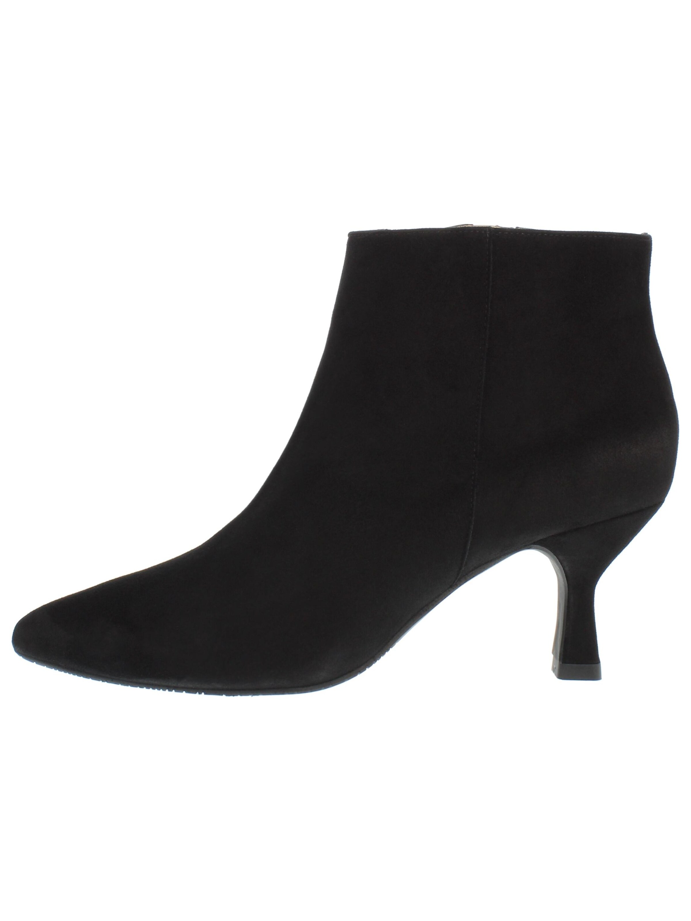 XAVER LUIS Schuhmanufaktur Booties 'MARIBEL - edle spitze Stiefeletten' in Black: front