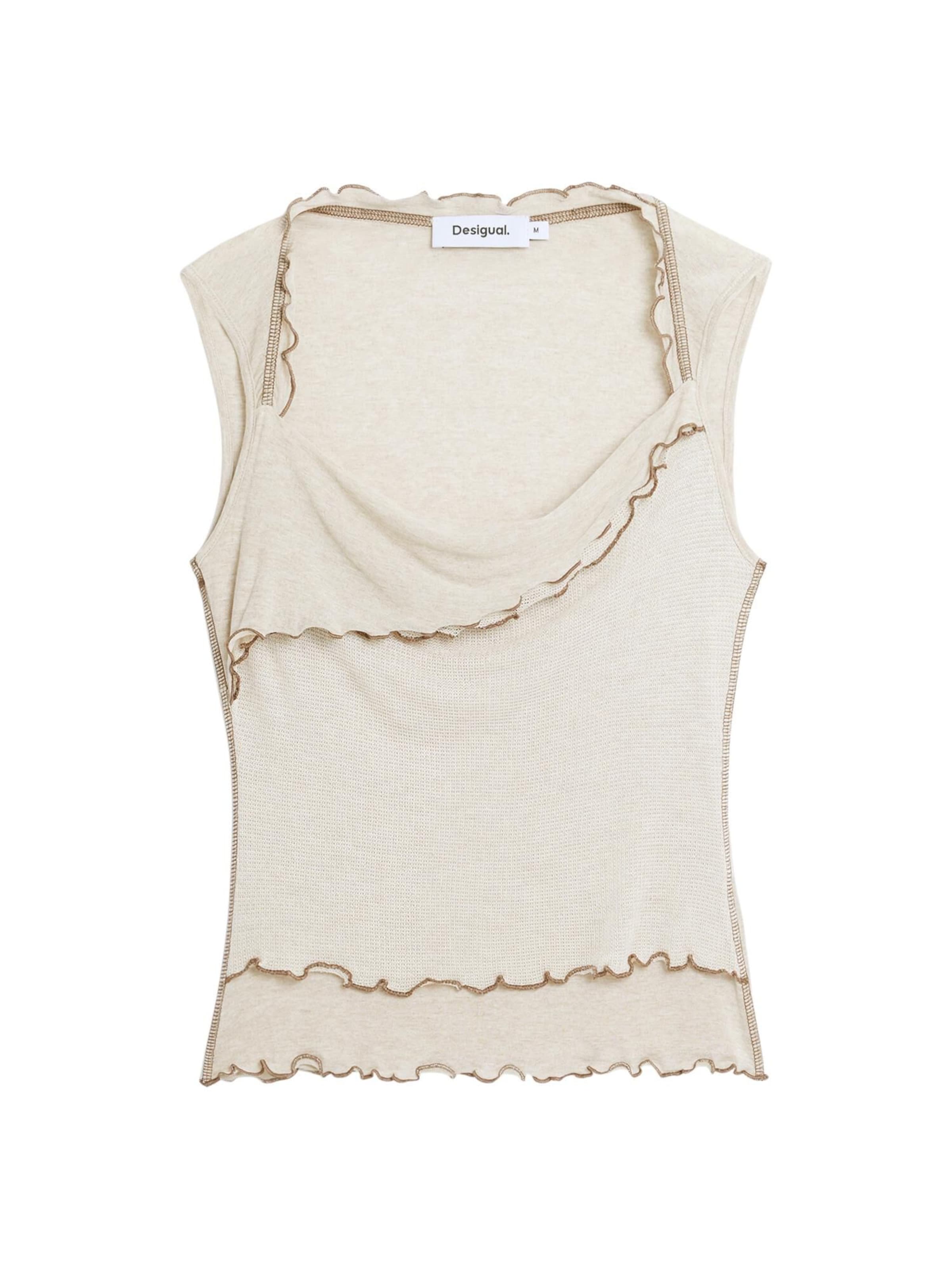 Desigual Top | bež barva: sprednja stran
