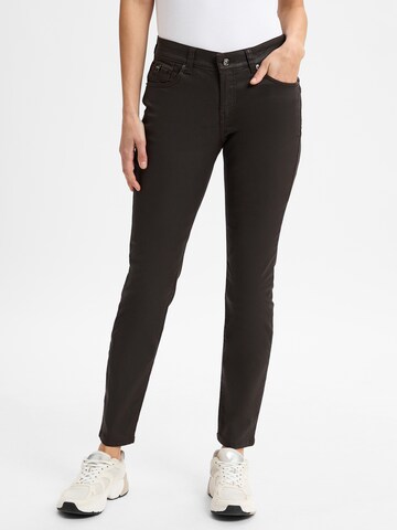 MAC Skinny Jeans in Brown: front