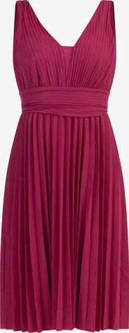 Robe de cocktail faina en rose : devant