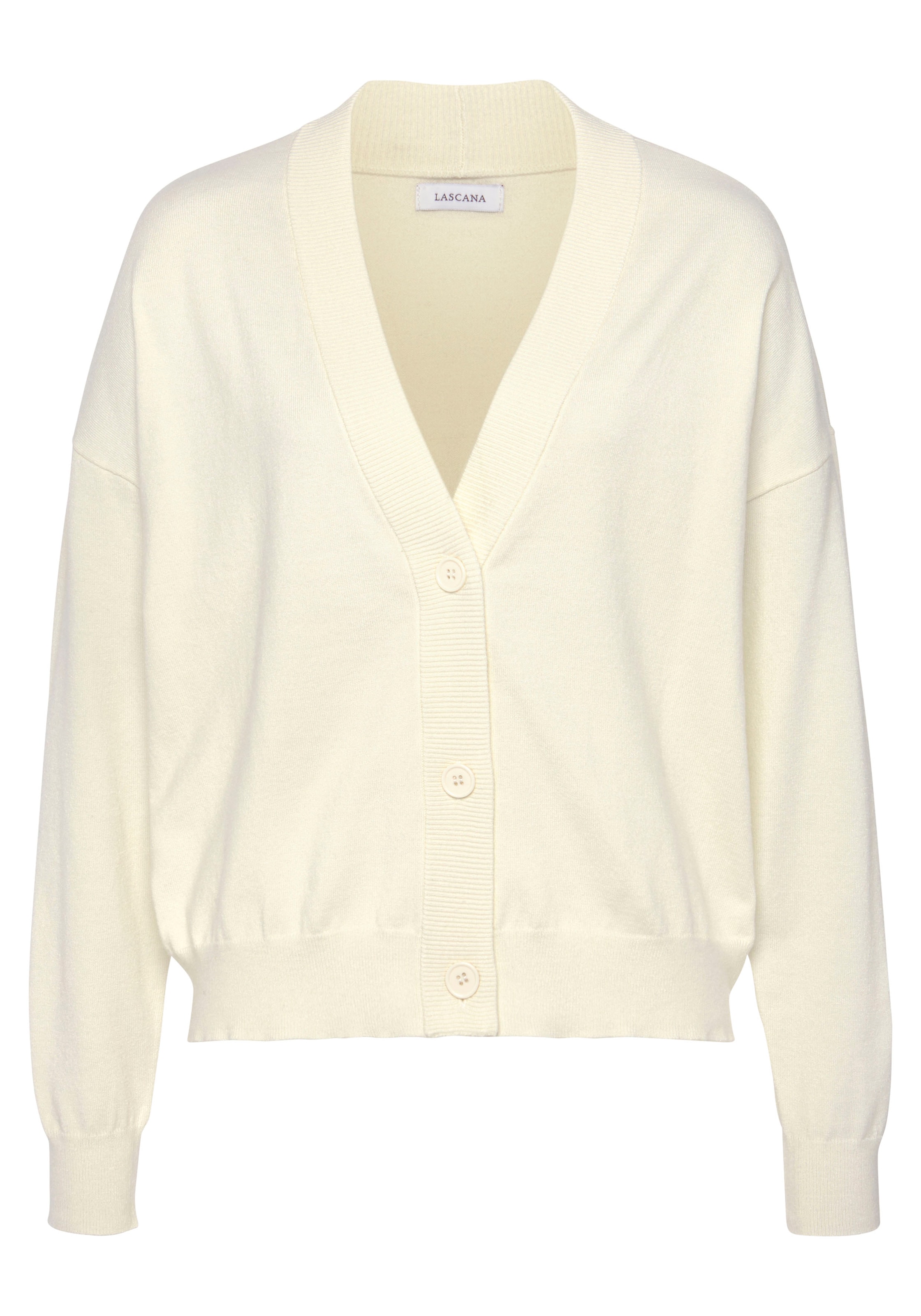 LASCANAKardigan - bež boja: prednji dio
