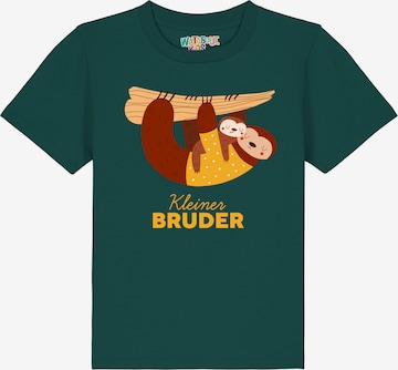 watabout.kids T-Shirt 'Faultier Kleiner Bruder' in Grün: Vorderseite