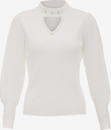 Pull-over nascita en blanc : devant