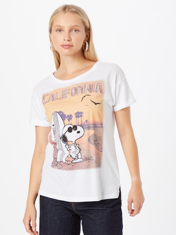 Tricou 'Snoopy California' de la PRINCESS GOES HOLLYWOOD pe alb: față