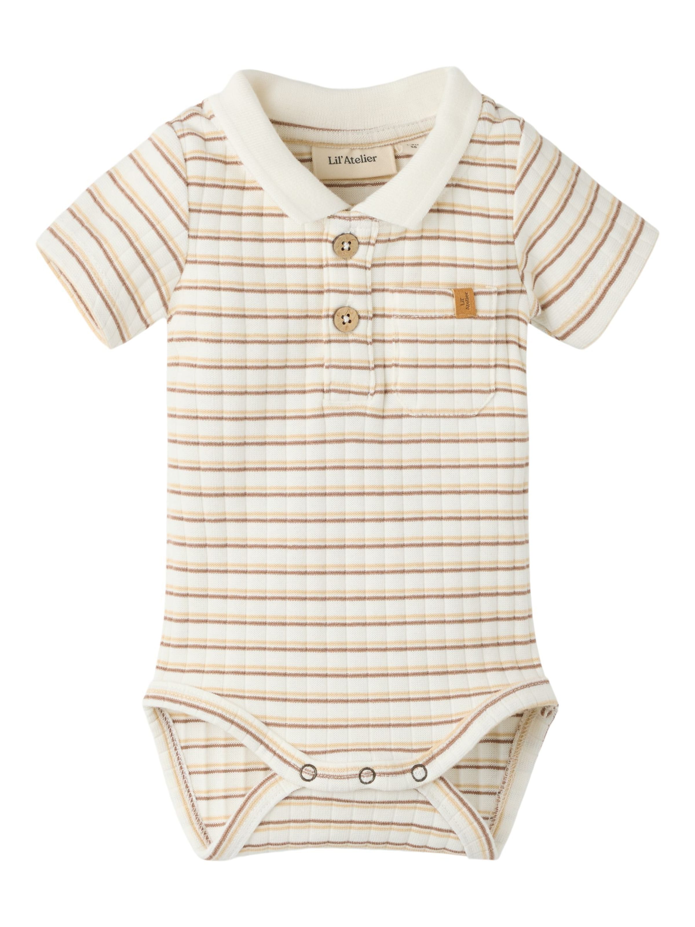 Lil'Atelier - Pijama entero/body en blanco: frente