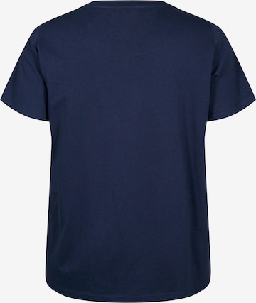 Zizzi Shirt 'Casy' in Blau