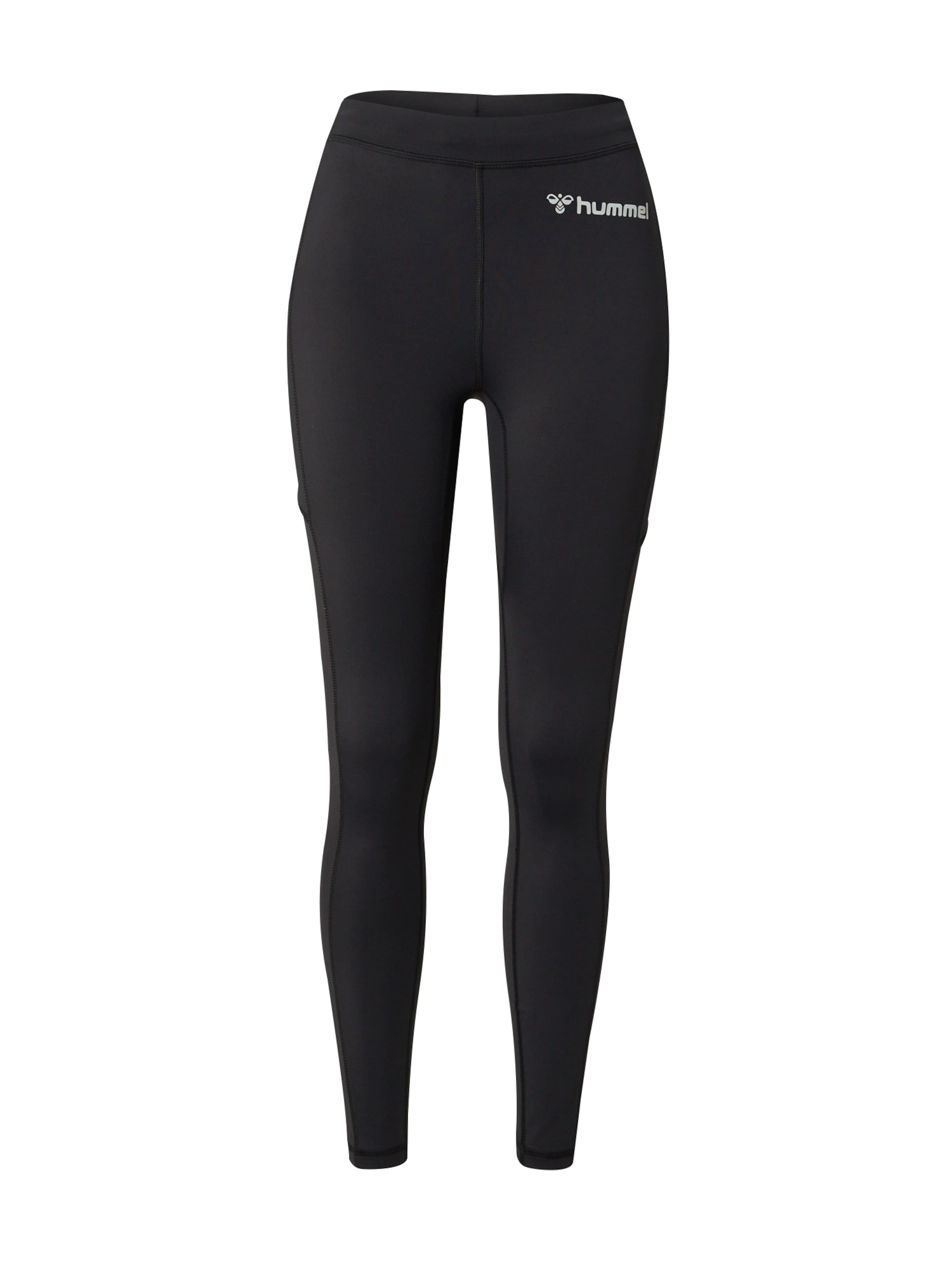 Skinny Pantaloni sport 'RUN' de la Hummel pe negru: față
