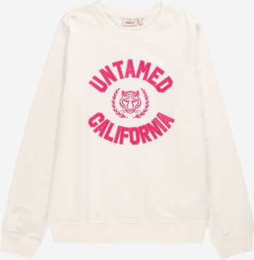 KIDS ONLY Sweatshirt 'VILLA' i hvid: forside