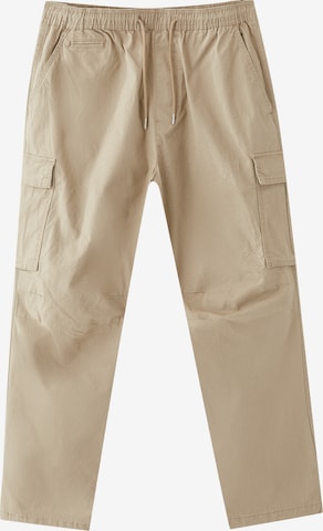 Loosefit Pantalon cargo Pull&Bear en beige : devant