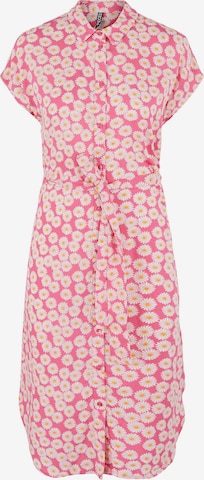 PIECES Shirt Dress in Pink: front