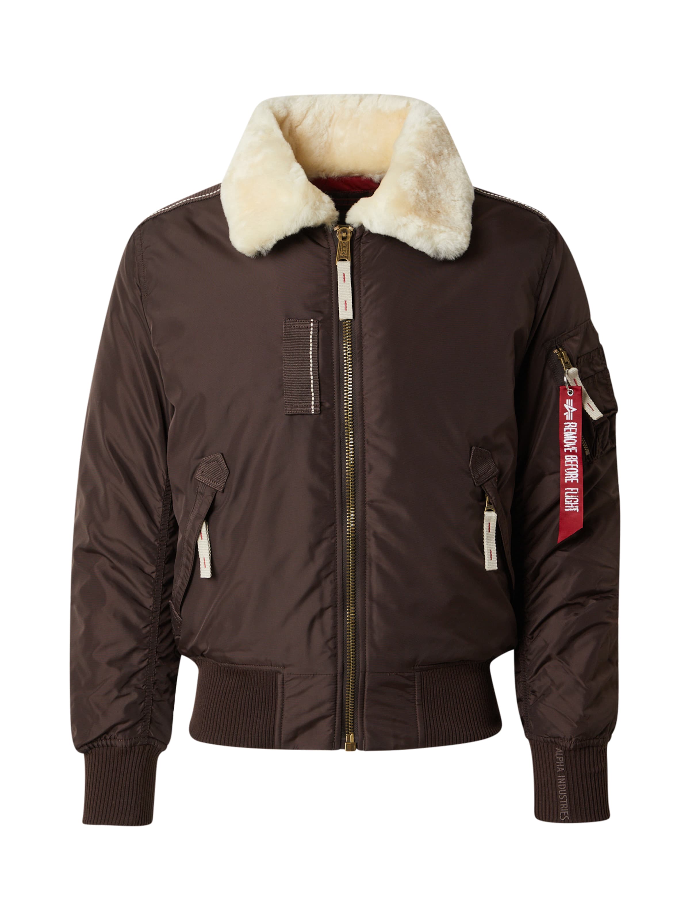 ALPHA INDUSTRIES Jacke 'Injector III' in Braun: Vorderseite