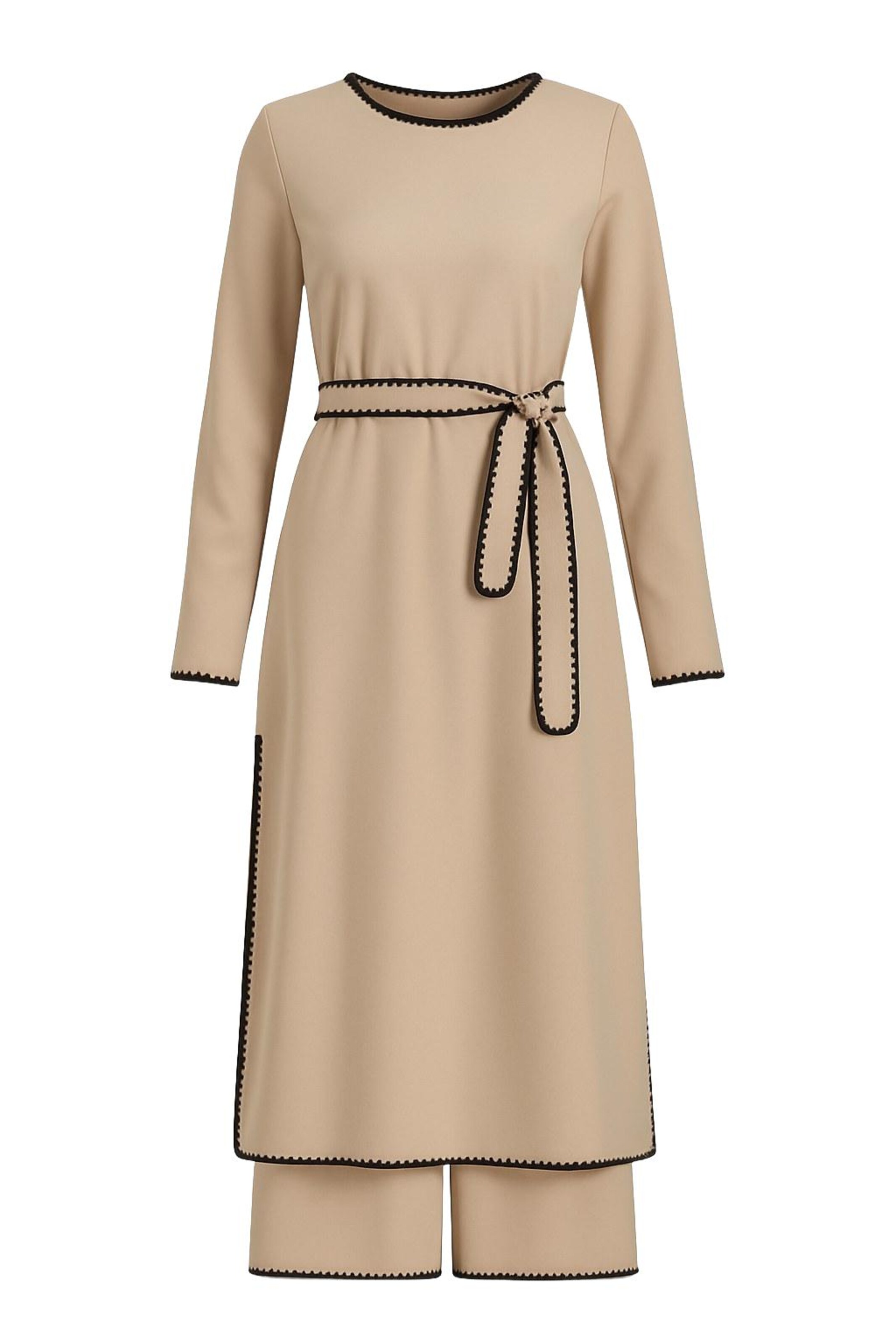 MODAMIHRAM Broekpak in Beige: voorkant