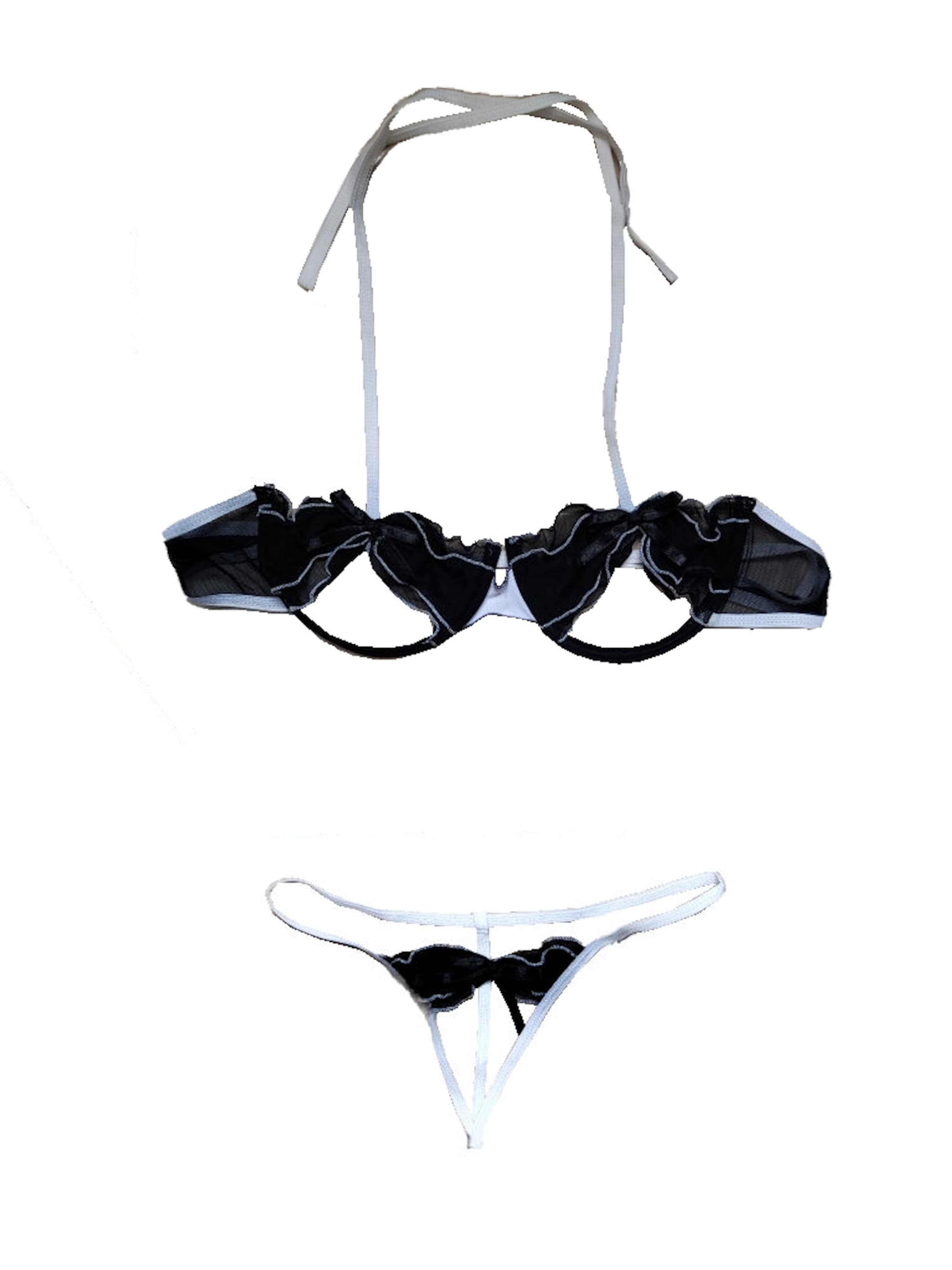 PASSION Ouvert 'Amaya'‌ in Schwarz: Vorderseite