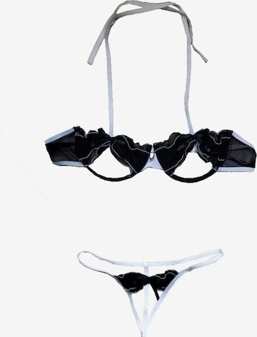 PASSION Crotchless Lingerie 'Amaya' in Black: front