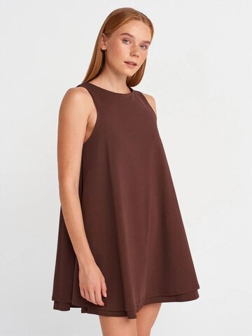 Dilvin Dress in Brown: front