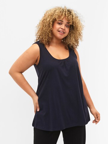 Zizzi Top 'VAMANDA' in Blauw: voorkant