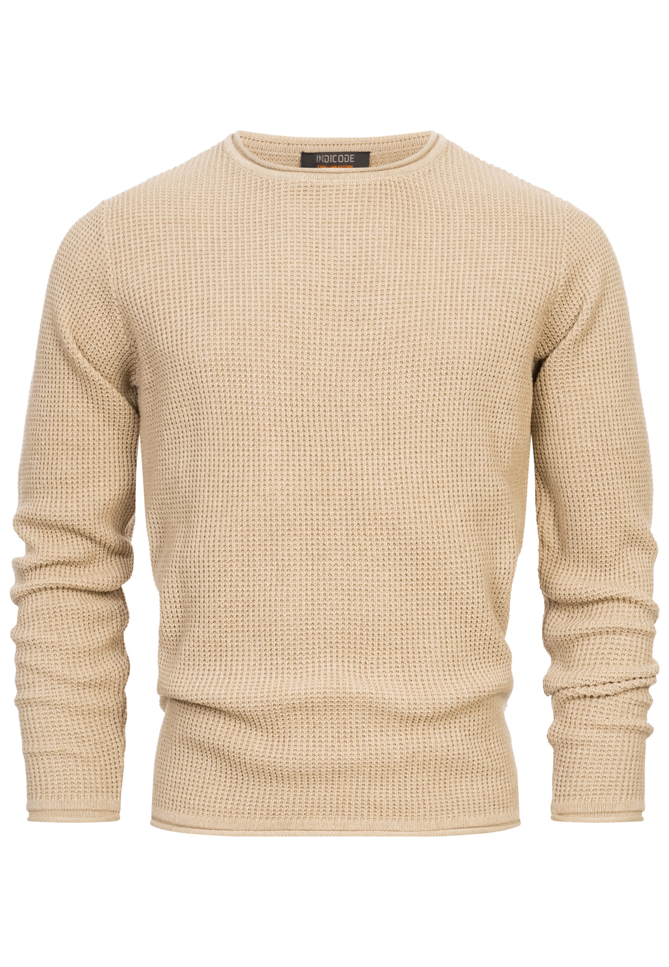 Pull-over 'Petri' INDICODE JEANS en beige : devant