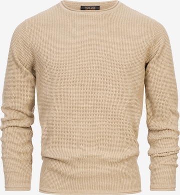 INDICODE JEANS Pullover 'Petri' in Beige: Vorderseite