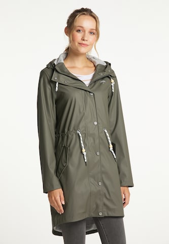 Schmuddelwedda Raincoat 'Bridgeport' in Green: front