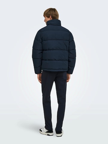 Only & Sons Zimska jakna 'ONSPACK' | modra barva