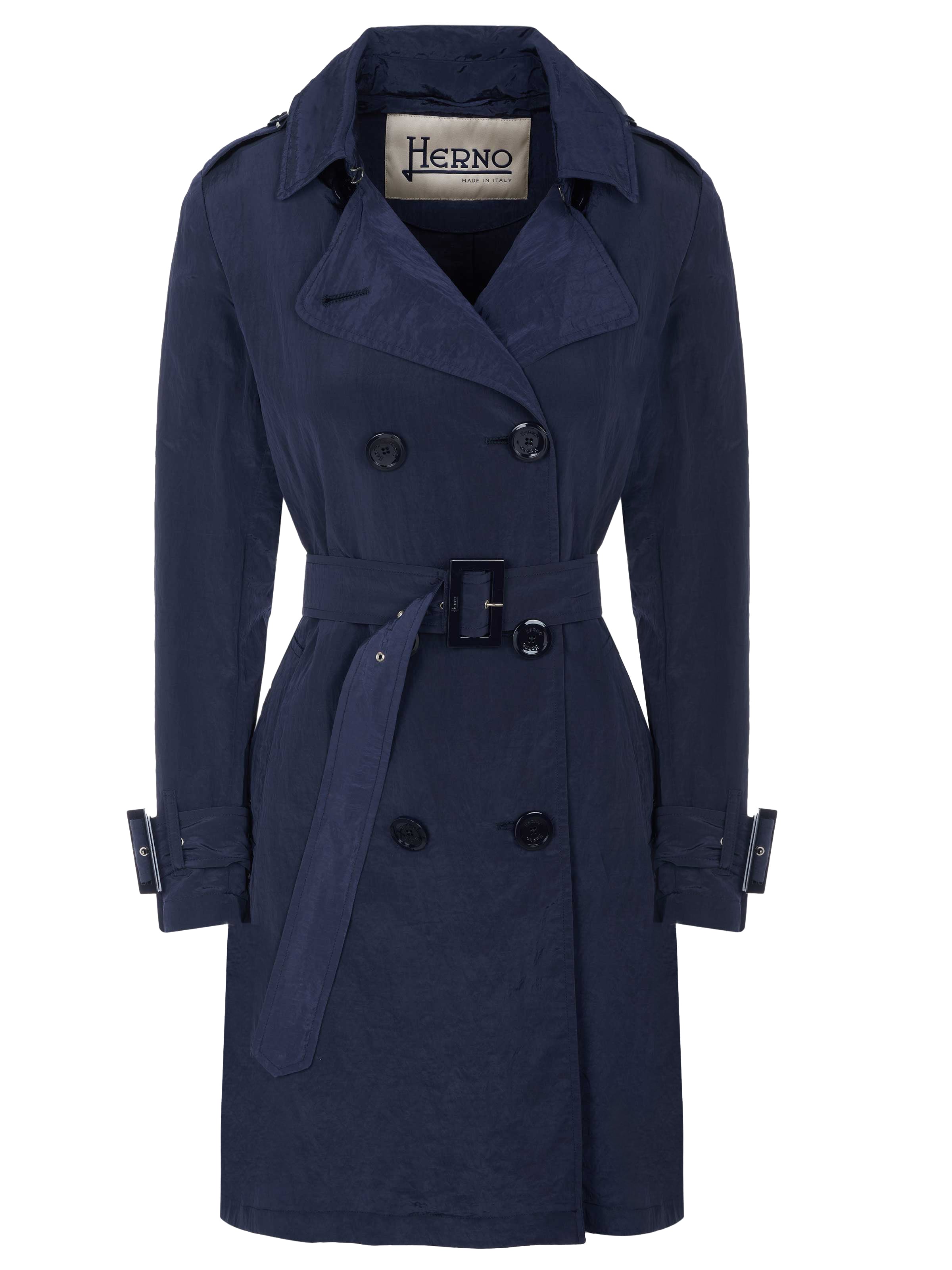 Herno Between-Seasons Coat 'Herno Mantel' in Blue: front