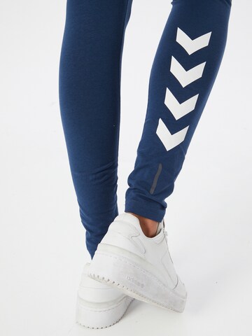 Hummel Skinny Sportovní kalhoty 'Maja' – modrá